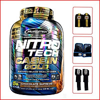 Sữa tăng cơ Nitro Tech Casein Gold Hộp 5lbs (~2.27kg) – Bổ sung Protein hấp thụ chậm trải dài 8h, giúp nuôi dưỡng phát triển cơ bắp ban đêm - Hàng chính hãng Muscletech USA