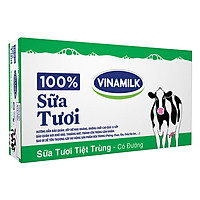 Thùng 48 Hộp Sữa Tươi Tiệt Trùng Vinamilk 100% Có Đường 110ml