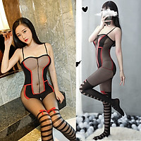 Đồ Ngủ Lưới Mịn Liền Thân Xuyên Thấu Hở Đáy Sexy Bodystock Erotic Lingerie Nightwear Brave Man BCS21 53