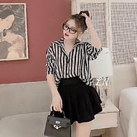 Áo sơ mi nữ King168, chất lụa kate mềm mịn Mẫu Vq28