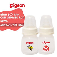 Bình sữa cổ hẹp PP họa tiết Con ong/Con bọ Pigeon 50ML