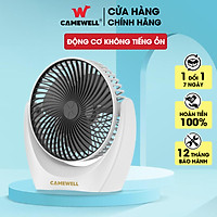 Quạt mini để bàn tiện lợi, không gây tiếng ồn, xoay linh hoạt 210 độ, Hàng chính hãng CameWell C201F
