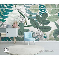 Tranh dán tường hình lá cây ADHW110704