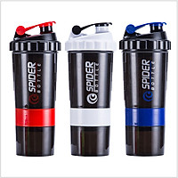 Bình Nước Lắc Shaker 3 Tầng Có Lò Xo Pha Chế Bột Sữa Whey Trà