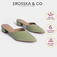 Erosska - Giày sục cao gót bít mũi kiểu dáng Hàn Quốc cao 3cm EM076