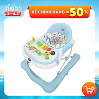Xe tập đi 2 giai đoạn cho bé Mastela W1123 thiết kế chữ U nâng hạ độ cao, bánh xe cao su hãm di chuyển theo quán tính Tiêu chuẩn JIS Nhật Bản - Tặng 2 khăn quàng cổ tam giác Comfybaby