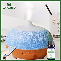 Combo máy khuếch tán/ máy xông tinh dầu Lorganic Bí Ngô FX2055 + tinh dầu bạch đàn chanh Lorganic (10ml) LGN0364/ Thích hợp xông phòng 15-40m2.
