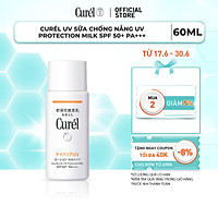 UV sữa chống nắng Curel UV Protection Milk SPF 50+ PA+++ (60ml)
