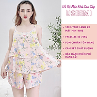 Đồ Mặc Ở Nhà Nữ Đùi 100% Tole/ Lanh Loại 1 - Bộ Quần Áo Ngủ Nữ 2 Dây Mặc Nhà Mùa Hè, Nhiều Mẫu Dễ Thương