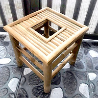 Ghế xông hơi vùng kín bằng tre (Tặng đệm lót ghế)
