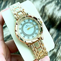Đồng Hồ Nữ Thời Trang - Đồng Hồ Nữ BS BEE SISTER 1506 Dây Thép Không Gỉ Mặt Đính Đá Sang Trọng - Tặng Kèm Hộp