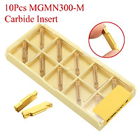 10pcs MGMN300-M Carbide Inserts 3mm Width for MGEHR/MGIVR Grooving Cut Off Tool