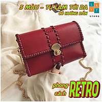 Có video hướng dẫn tự làm Túi đeo chéo cổ điển Retro, Bộ kit tự may túi handmade, Nguyên liệu đầy đủ cắt sẵn