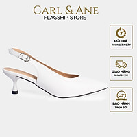 Giày cao gót Erosska thời trang mũi nhọn gót hở phối dây quai mảnh kiểu dáng thanh lịch cao 5cm CL011
