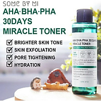 Combo Toner + Kem ngăn ngừa mụn Some By Mi AHA-BHA-PHA 30 Days Miracle Toner Cream