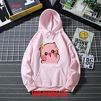 Áo hodi lợn hồng cute chất nỉ bông phom rộng siêu ấm