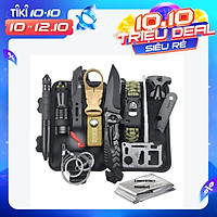 Bộ dụng cụ sinh tồn 12 trong 1 săn bắt cá SOS EDC Survival Kit