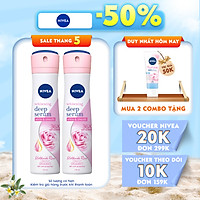 Combo 2 Xịt Serum Ngăn Mùi NIVEA Trắng Mịn Hương Hoa Hồng Hokkaido (150ml) - 85304