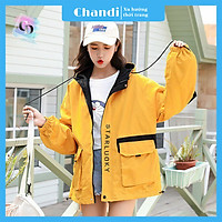 Áo khoác nữ kaki Nhật chandi, mẫu mới thu đông chống nắng tốt MA120