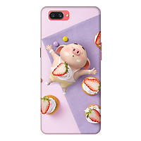 Ốp lưng điện thoại Realme C1 hình Heo Con Ăn Dâu