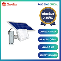 Đèn LED chiếu pha năng lượng mặt trời Công suất 40W chính hãng Rạng Đông, có cảm biến ánh sáng + remote, chống nước thích hợp dùng ngoài trời
