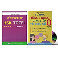 Combo 2 sách: Sổ tay từ vựng HSK1-2-3-4 và TOCFL band A + Tự Học Tiếng Trung Giao Tiếp Từ Con Số 0 Tập 1 (Có audio nghe)+DVD tài liệu