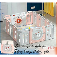 Bộ quây cũi nhựa Gấp Gọn mẫu mới 2021( tặng banh, thảm, gôn)