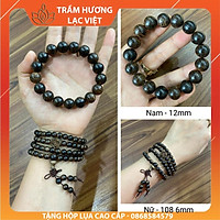 Vòng Tay Trầm Hương - Cặp Đôi Nam Nữ - Trầm Hương Sánh Chìm Cao Cấp Cầu May Mắn - Bình An - Tài Lộc