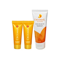 Bộ Sản Phẩm Chăm Sóc Da Mụn Gồm 02 Gel Ngừa Mụn Decumar New và 01 Gel Rửa Mặt Ngừa Mụn Decumar Clean 100g, Ngừa Mụn, Mờ Thâm, Mờ Sẹo, Sáng Da