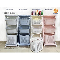 { HÀNG CAO CẤP} Kệ đựng đồ đa năng, 3 tầng có bánh xe việt nhật