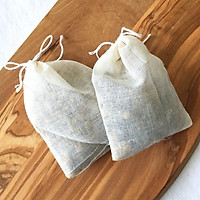 Combo 10 túi lọc trà, lọc gia vị bằng vải cotton 100% (8x10cm)