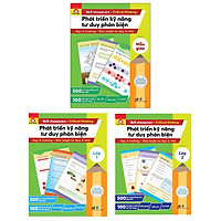 Combo 3 Cuốn Sách: Phát Triển Kỹ Năng Tư Duy Phản Biện - Học Ở Trường Rèn Luyện Tư Duy Ở Nhà (Mẫu Giáo + Lớp 1 + Lớp 2)