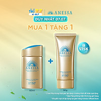 Kem chống nắng dạng sữa dưỡng da bảo vệ hoàn hảo Anessa Perfect UV Skincare Milk SPF 50+ PA++++ 60ml tặng Kem chống nắng dạng gel Anessa Perfect UV Sunscreen Skincare Gel 90g