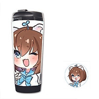 Bình nước nhựa tiện lợi IN HÌNH Hero Team Miniworld chibi dễ thương