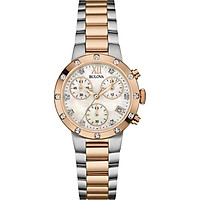 Đồng Hồ Nữ Dây Kim Loại BULOVA 98W210 (30mm) - Bạc Phối Vàng Hồng