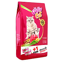 Thức Ăn Hạt Cho Mèo Thái Lan Hello Cat Tuna 1.2Kg - Tặng Lon Pate Hello Cat 190G
