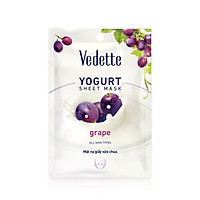 Mặt nạ giấy sữa chua nho Vedette Yoghurt Mask Sheet Grape 22ml