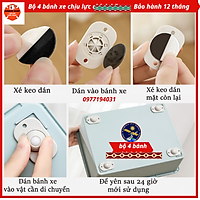 Bộ 4 bánh xe bi thép xoay 360đ di chuyển đồ vật thông minh