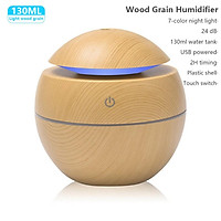 400Ml Tinh Máy Khuếch Tán Tinh Dầu Siêu Âm Thanh Máy Tạo Độ Ẩm Không Khí Với Gỗ Hạt Điều Khiển Từ Xa 7 Màu Đèn Cho Văn Phòng Nhà