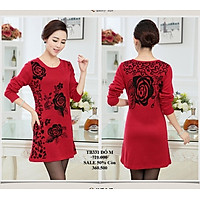VÁY THIẾT KẾ THU ĐÔNG NHIỀU SIZE CHO NGƯỜI BÉO MẬP_TB 331 ĐỎ M