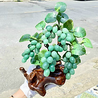 Cây nho phong thủy đá thạch anh - 30cm