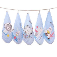 Sét 5 khăn mặt sợi tre 6 lớp mầu, khăn sữa xô dày đẹp cho bé