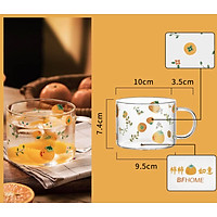 Bình và ly uống nước hoạ tiết trái cây