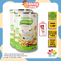 Ngũ cốc hạt ăn liền Granola Min Min, ngũ cốc dinh dưỡng dạng hạt ăn liền (hộp 500g)