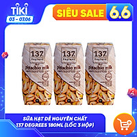 Sữa Hạt Dẻ Nguyên Chất 137 DEGREES 180ml (Lốc 3 hộp)