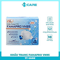 Khẩu Trang Y Tế 4 Lớp Kháng Khuẩn FAMAPRO VN95 Cao Cấp Chống Bụi Mịn An Toàn Sức Khỏe Hộp 10 Cái