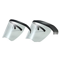 5Pieces Safety Full Face Visor Sunglasses Goggles UV400 Eyewear Black