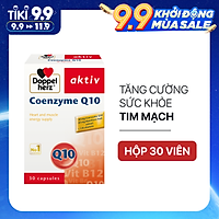 Viên uống bổ tim mạch, điều hòa huyết áp Doppelherz Aktiv Coenzyme Q10 (Hộp 30 viên)