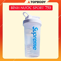 Bình nước tập gym 750ml cao cấp, tập thể thao, đá bóng