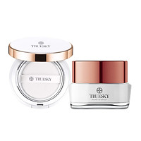 Combo phấn nước che khuyết điểm Truesky tông sáng + kem dưỡng trắng da mặt Truesky 15g